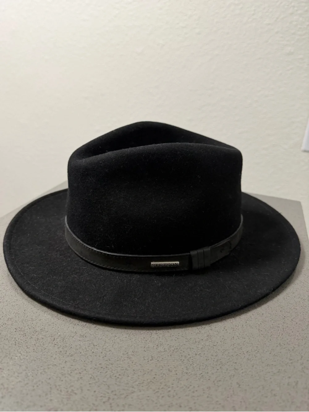 Vintage Stetson Black Wool Hat - Picture 1 of 6